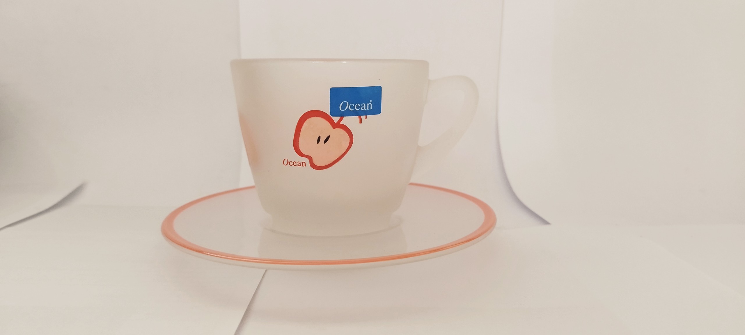 Kenya Cappucino Cup & Saucer 6” in TÁO ĐỎ